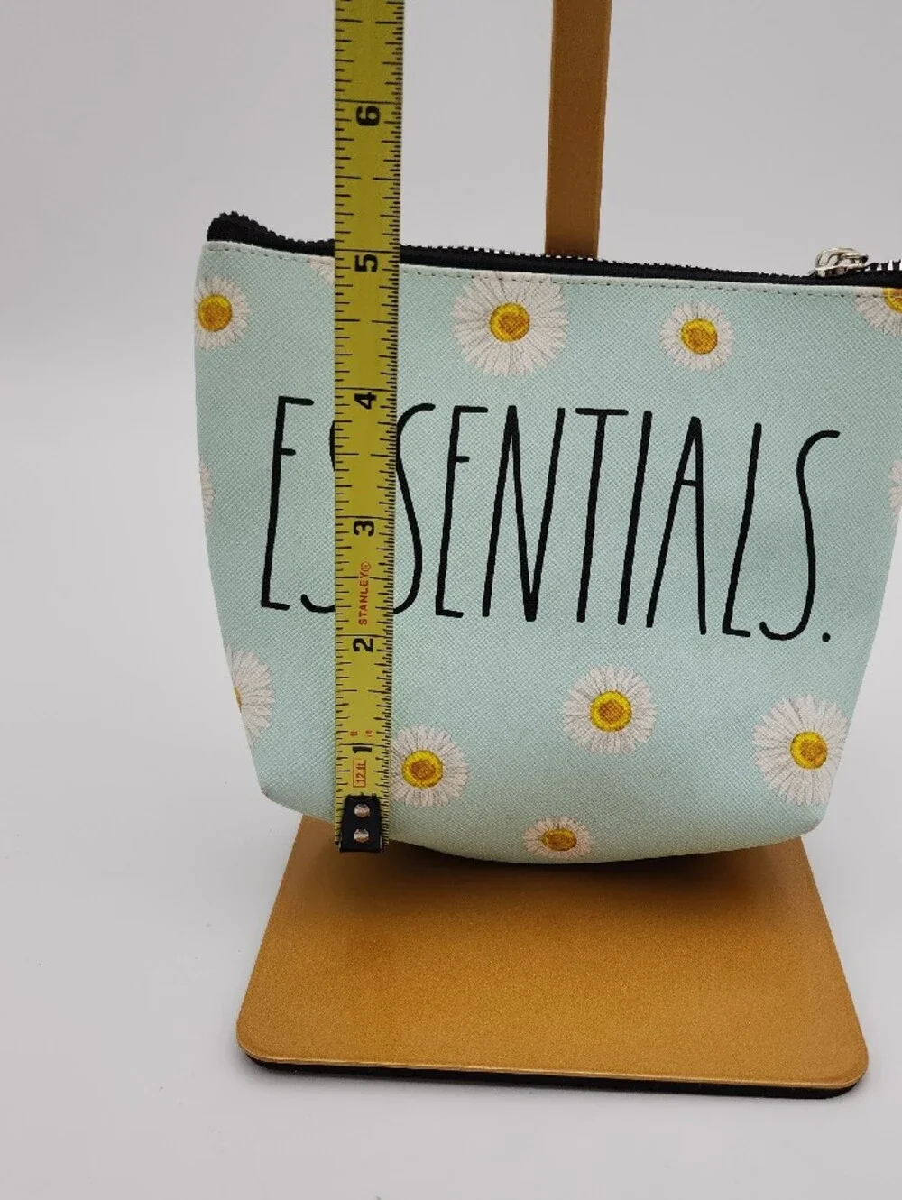 Rae Dunn Essentials Daisy Print Cosmetic Pouch - Mint